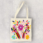 Fabric bag with Otomi embroidery