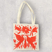 Fabric bag with Otomi embroidery