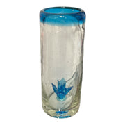 Caballito (chupito) artesanal con figura de agave azul claro