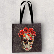 Bolso shopper con estampado de calavera