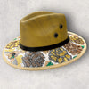 Sombrero de yute con bordado, talla L