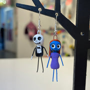 Clay figure earrings "Jack and Sally"