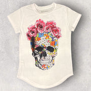 T-shirt Crâne avec des roses