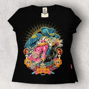 “Eternal kiss” t-shirt with Mexican Karani Art design