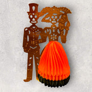 Pair of orange paper Catrines