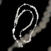 Chapelet en onyx blanc