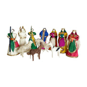 Belén nacimiento artesanal de hoja de maíz (extra grande XL) multicolor