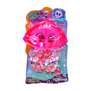 Textured coverall with pink hat for Kkito Evaqador