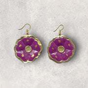 Flower tin earrings
