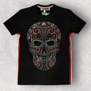 „Guelaguetza Skull“-T-Shirt mit mexikanischem Karani-Art-Design
