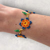 Wixárika Huichol art flower bracelet