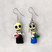 Boucles d'oreilles en argile artisanales "Frida et Diego"