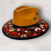 Sombrero de yute con bordado, talla M