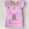 Handmade dress with floral embroidery, size XL