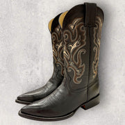 Mexican cowboy boots model Fausto black color