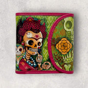 Portefeuille"Frida"au design mexicain Karani Art