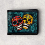 "Tzompantli" cartera con diseño mexicano Karani Art
