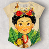 Frida with monkey T-shirt