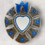 Large tin heart with mirror