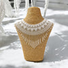 Fringed necklace