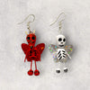 Clay figure earrings "Little Angel and Little Devil"