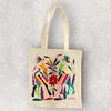 Fabric bag with Otomi embroidery