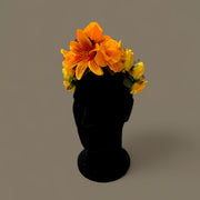 Corona / diadema de flores de doble vista