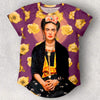 Frida T-Shirt mit gelben Rosen