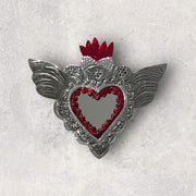 small tin heart with mirror