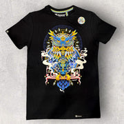 “Vigía Celeste” camiseta con diseño mexicano Karani Art