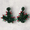Cactus beaded earrings