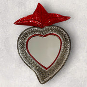 Large tin heart with mirror