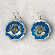 tin flower earrings