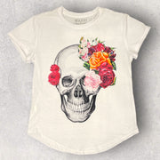 Camiseta Craneo con flores