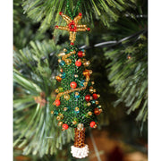 Adorno navideño de abalorios árbol de navidad