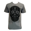 "Calavera de obsidiano" color gris camiseta con diseño mexicano Karani Art
