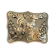 Western cowboy style buckle, rooster