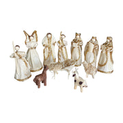 Craft nativity scene made of corn husks (large) white