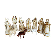Corn husk handmade nativity scene (extra large XL) white