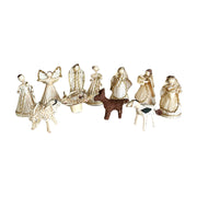 Craft nativity scene made of corn husks (medium) white