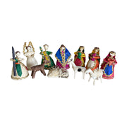 Handmade nativity scene made of corn husks (medium) multicolored