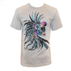 "Craneo penacho" camiseta con diseño mexicano Karani Art