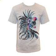 "Craneo plumacho" T-shirt with Mexican design Karani Art