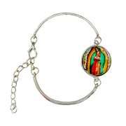 Bracelet fin Vierge Guadalupe couleur argent