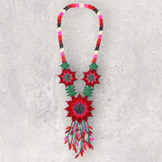 Three flower star necklace