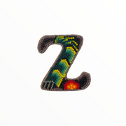 Letra “Z" con imán arte Wixárika (Huichol) pequeña