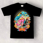 Beso eterno camiseta con diseño mexicano Karani Art