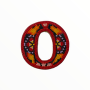 Letter "O" with magnet Wixárika (Huichol) art small