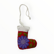 Adorno navideño “calcetín bordado”