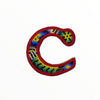 Buchstabe „C“ mit Magnet Wixárika (Huichol) Kunst klein